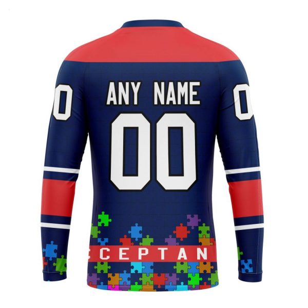 Personalized NHL Columbus Blue Jackets Specialized Unisex Kits Hockey Fights Against Autism Hoodie