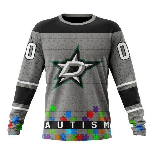 Personalized NHL Dallas Stars Specialized Unisex Kits Hockey Fights Against Autism Hoodie