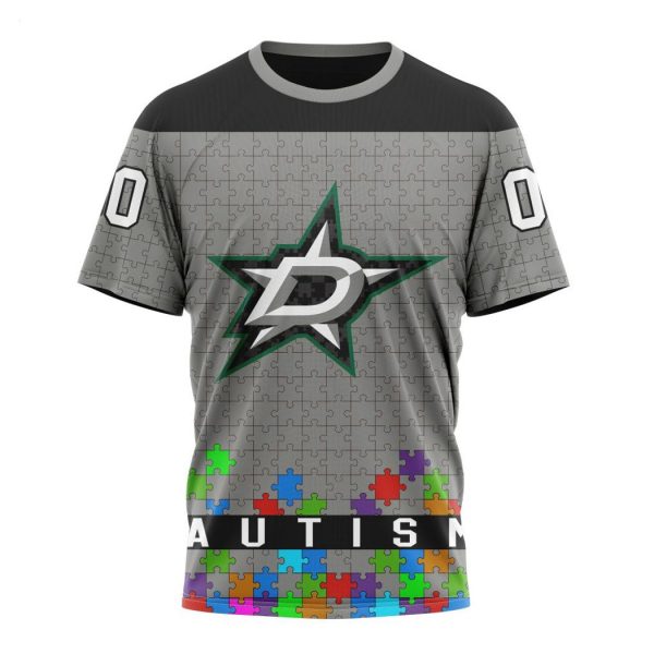 Personalized NHL Dallas Stars Specialized Unisex Kits Hockey Fights Against Autism Hoodie