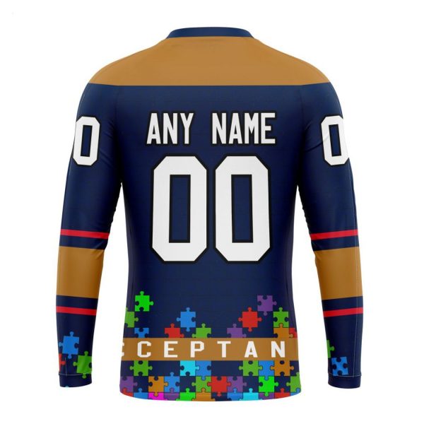 Personalized NHL Edmonton Oilers Specialized Unisex Kits Hockey Fights Against Autism Hoodie