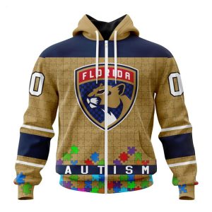 Personalized NHL Florida Panthers Specialized Unisex Kits Hockey Fights Against Autism Hoodie