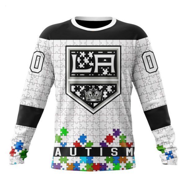 Personalized NHL Los Angeles Kings Specialized Unisex Kits Hockey Fights Against Autism Hoodie