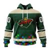 Personalized NHL Montreal Canadiens Specialized Unisex Kits Hockey Fights Against Autism Hoodie