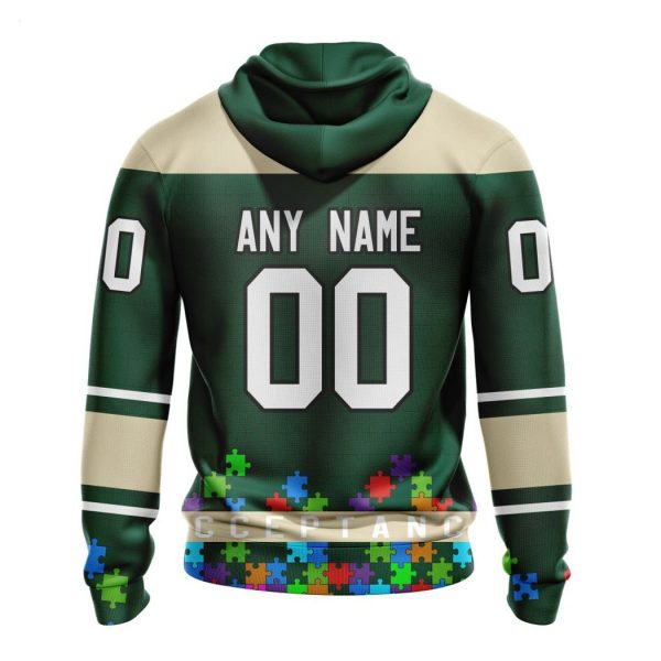 Personalized NHL Minnesota Wild Specialized Unisex Kits Hockey Fights Against Autism Hoodie