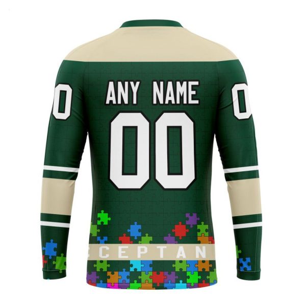 Personalized NHL Minnesota Wild Specialized Unisex Kits Hockey Fights Against Autism Hoodie