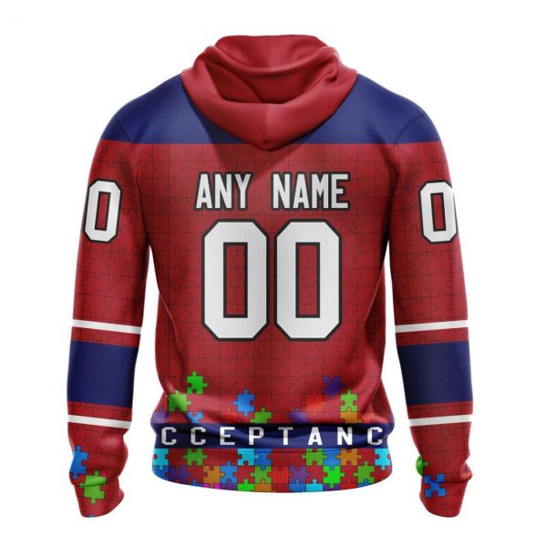 Personalized NHL Montreal Canadiens Specialized Unisex Kits Hockey Fights Against Autism Hoodie