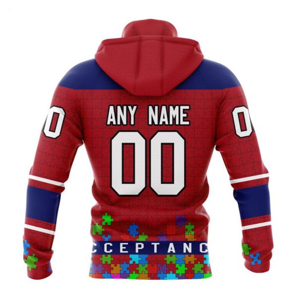 Personalized NHL Montreal Canadiens Specialized Unisex Kits Hockey Fights Against Autism Hoodie