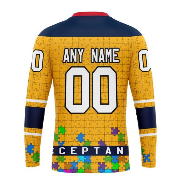 Personalized NHL Nashville Predators Specialized Unisex Kits Hockey Fights Against Autism Hoodie