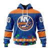 Personalized NHL New York Rangers Specialized Unisex Kits Hockey Fights Against Autism Hoodie