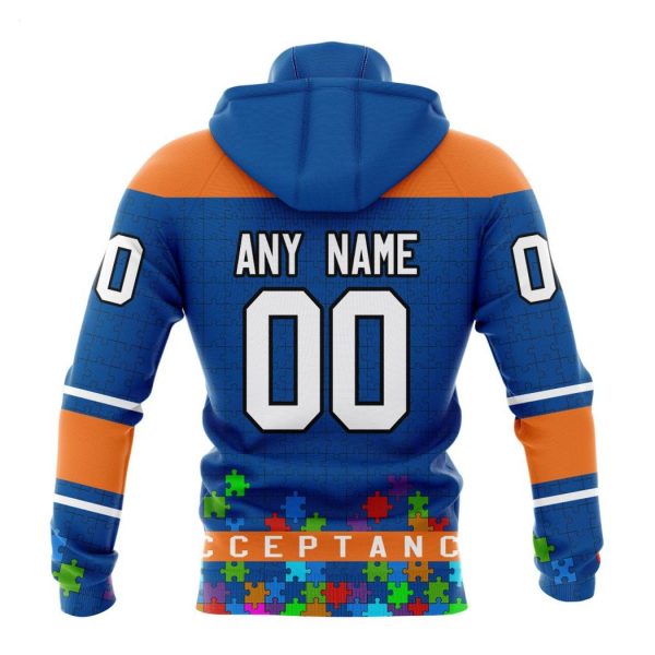 Personalized NHL New York Islanders Specialized Unisex Kits Hockey Fights Against Autism Hoodie