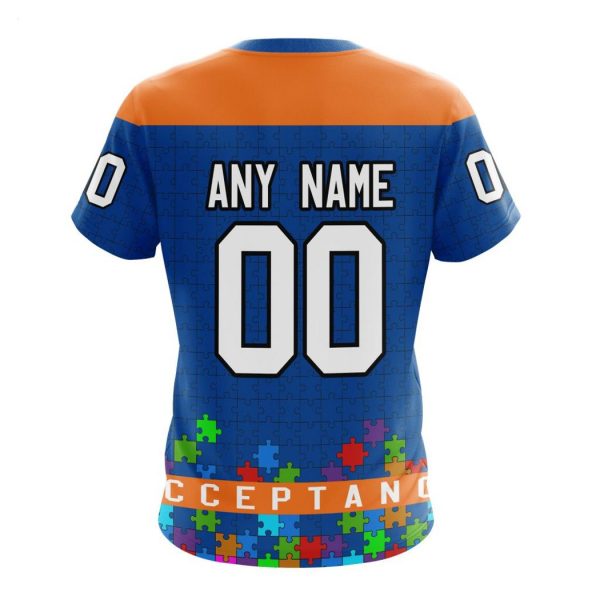 Personalized NHL New York Islanders Specialized Unisex Kits Hockey Fights Against Autism Hoodie