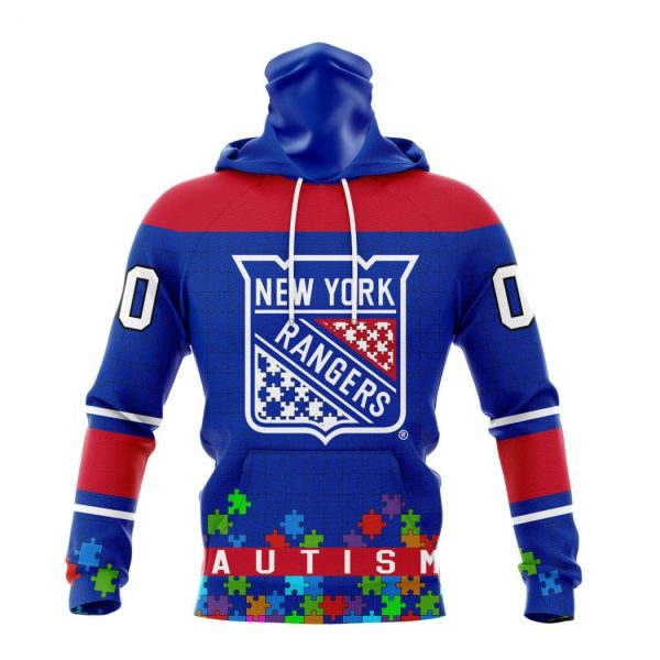 Personalized NHL New York Rangers Specialized Unisex Kits Hockey Fights Against Autism Hoodie