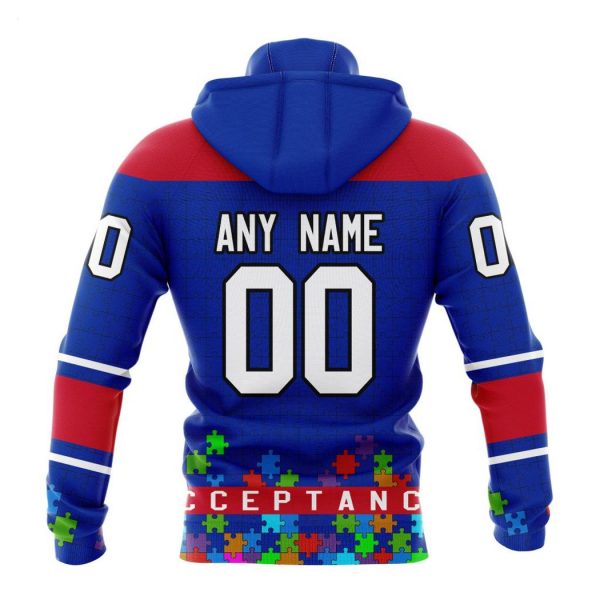 Personalized NHL New York Rangers Specialized Unisex Kits Hockey Fights Against Autism Hoodie