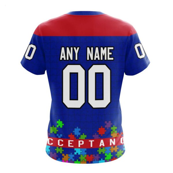 Personalized NHL New York Rangers Specialized Unisex Kits Hockey Fights Against Autism Hoodie