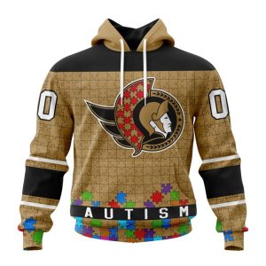 Personalized NHL Ottawa Senators Specialized Unisex Kits Hockey Fights Against Autism Hoodie