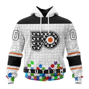 Personalized NHL Philadelphia Flyers Specialized Unisex Kits Hockey Fights Against Autism Hoodie