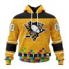 Personalized NHL Philadelphia Flyers Specialized Unisex Kits Hockey Fights Against Autism Hoodie