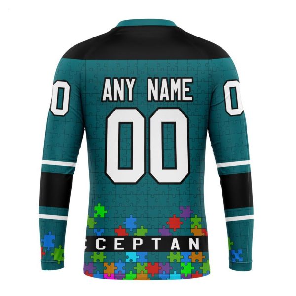 Personalized NHL San Jose Sharks Specialized Unisex Kits Hockey Fights Against Autism Hoodie