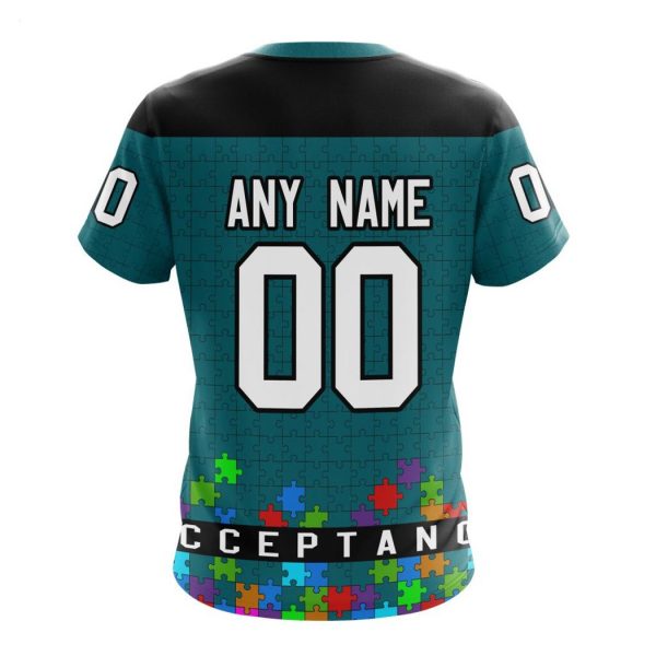 Personalized NHL San Jose Sharks Specialized Unisex Kits Hockey Fights Against Autism Hoodie