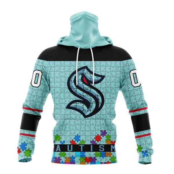 Personalized NHL Seattle Kraken Specialized Unisex Kits Hockey Fights Against Autism Hoodie