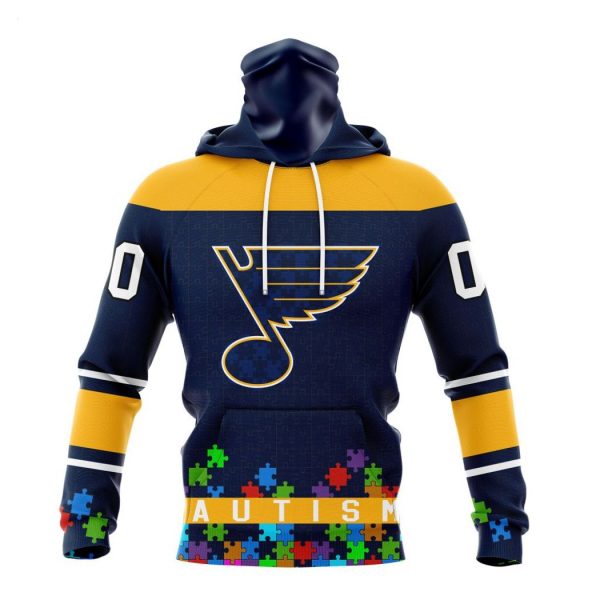 Personalized NHL St. Louis Blues Specialized Unisex Kits Hockey Fights Against Autism Hoodie