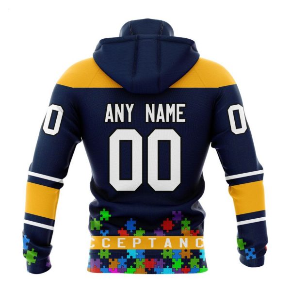 Personalized NHL St. Louis Blues Specialized Unisex Kits Hockey Fights Against Autism Hoodie