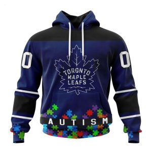 Personalized NHL Toronto Maple Leafs Specialized Unisex Kits Hockey Fights Against Autism Hoodie