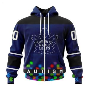 Personalized NHL Toronto Maple Leafs Specialized Unisex Kits Hockey Fights Against Autism Hoodie
