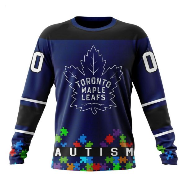 Personalized NHL Toronto Maple Leafs Specialized Unisex Kits Hockey Fights Against Autism Hoodie