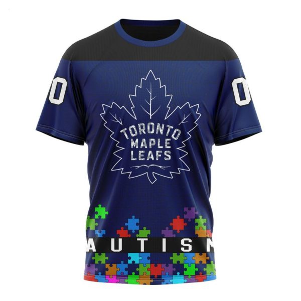 Personalized NHL Toronto Maple Leafs Specialized Unisex Kits Hockey Fights Against Autism Hoodie