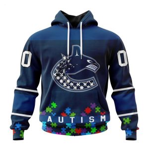 Personalized NHL Vancouver Canucks Specialized Unisex Kits Hockey Fights Against Autism Hoodie