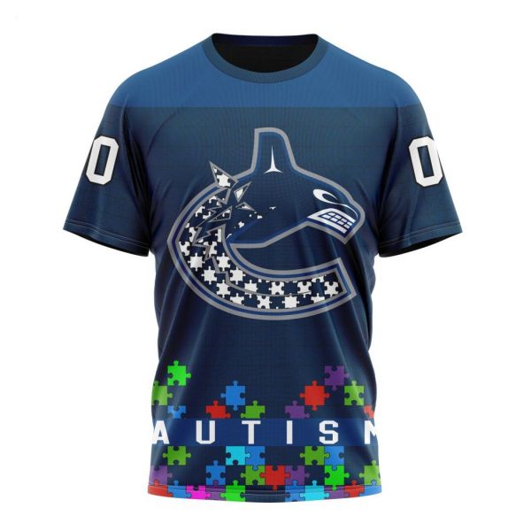 Personalized NHL Vancouver Canucks Specialized Unisex Kits Hockey Fights Against Autism Hoodie