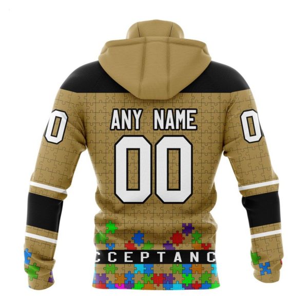 Personalized NHL Vegas Golden Knights Specialized Unisex Kits Hockey Fights Against Autism Hoodie