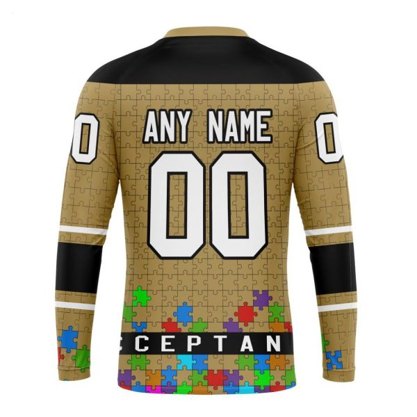 Personalized NHL Vegas Golden Knights Specialized Unisex Kits Hockey Fights Against Autism Hoodie