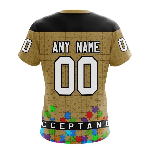 Personalized NHL Vegas Golden Knights Specialized Unisex Kits Hockey Fights Against Autism Hoodie