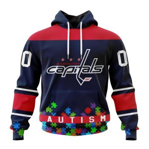 Personalized NHL Washington Capitals Specialized Unisex Kits Hockey Fights Against Autism Hoodie