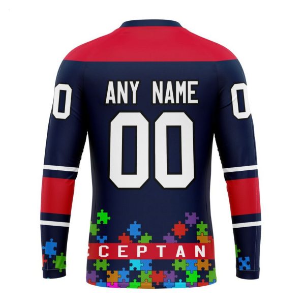 Personalized NHL Washington Capitals Specialized Unisex Kits Hockey Fights Against Autism Hoodie