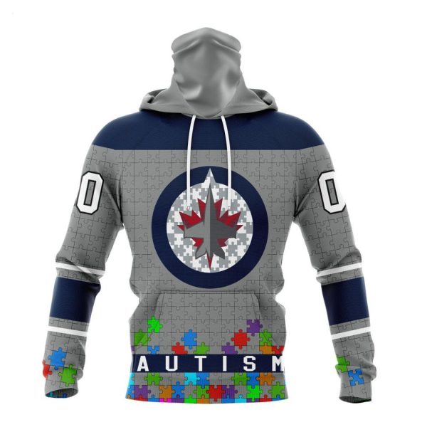 Personalized NHL Winnipeg Jets Specialized Unisex Kits Hockey Fights Against Autism Hoodie
