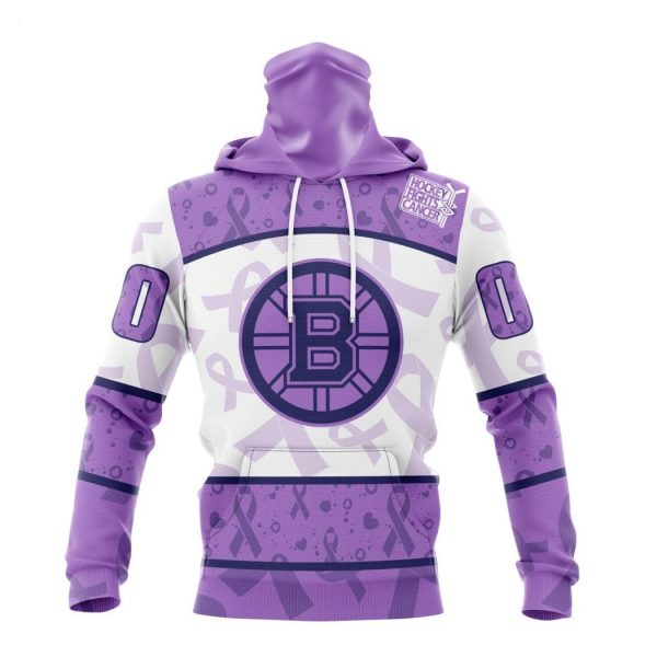 Personalized NHL Boston Bruins Special Lavender Fight Cancer Hoodie