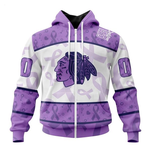 Personalized NHL Chicago Blackhawks Special Lavender Fight Cancer Hoodie