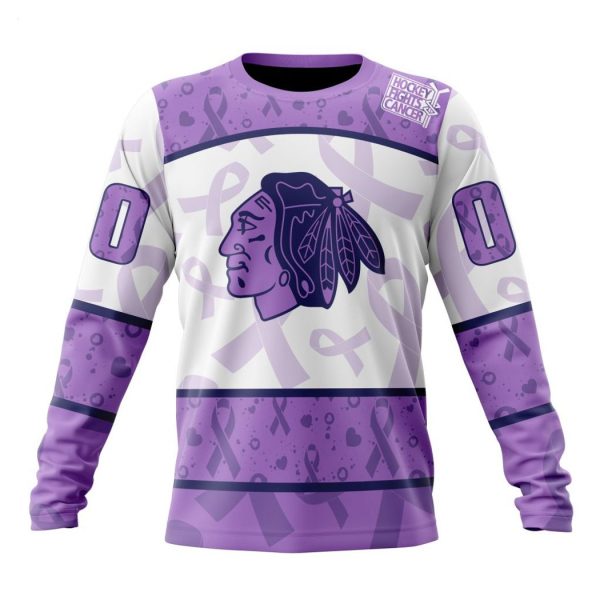 Personalized NHL Chicago Blackhawks Special Lavender Fight Cancer Hoodie