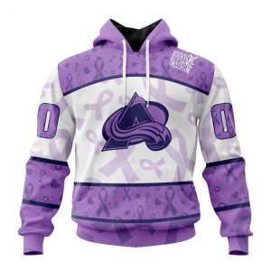 Personalized NHL Colorado Avalanche Special Lavender Fight Cancer Hoodie