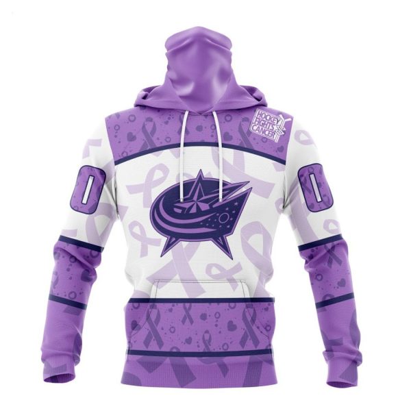 Personalized NHL Columbus Blue Jackets Special Lavender Fight Cancer Hoodie