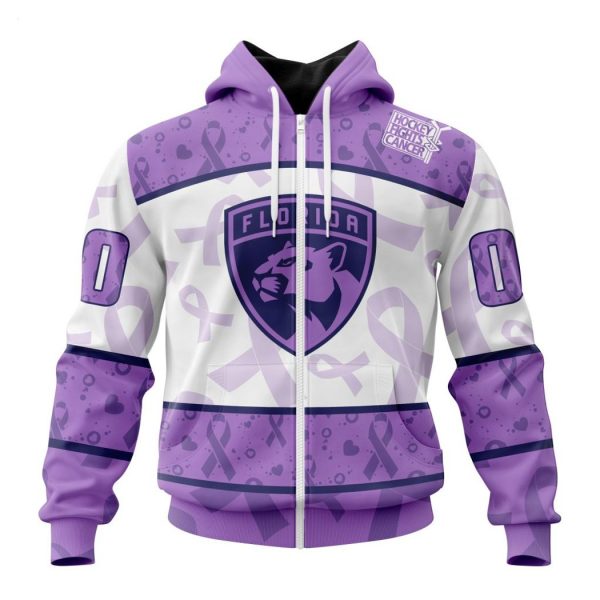 Personalized NHL Florida Panthers Special Lavender Fight Cancer Hoodie