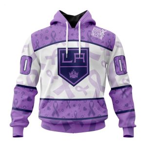 Personalized NHL Los Angeles Kings Special Lavender Fight Cancer Hoodie
