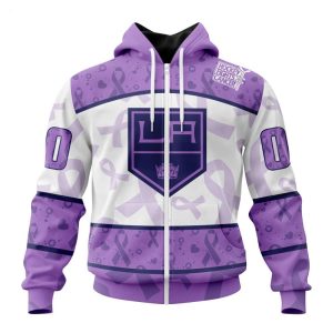 Personalized NHL Los Angeles Kings Special Lavender Fight Cancer Hoodie