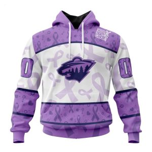 Personalized NHL Minnesota Wild Special Lavender Fight Cancer Hoodie