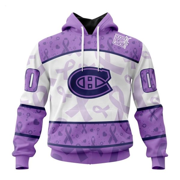 Personalized NHL Montreal Canadiens Special Lavender Fight Cancer Hoodie