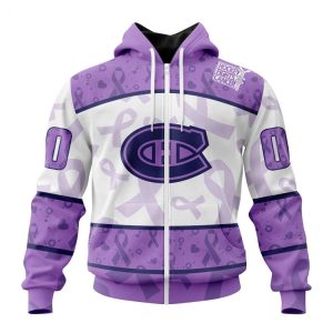 Personalized NHL Montreal Canadiens Special Lavender Fight Cancer Hoodie