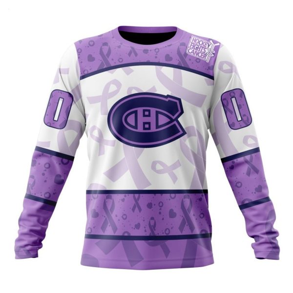 Personalized NHL Montreal Canadiens Special Lavender Fight Cancer Hoodie